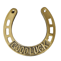 Подкова из латуни На удачу (Good Luck), 11х0,5х11